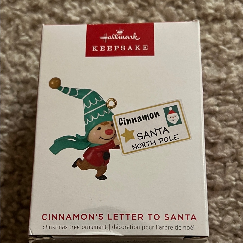 Hallmark Keepsake Cinnamon Ornament with Green and Red Accents NIB
